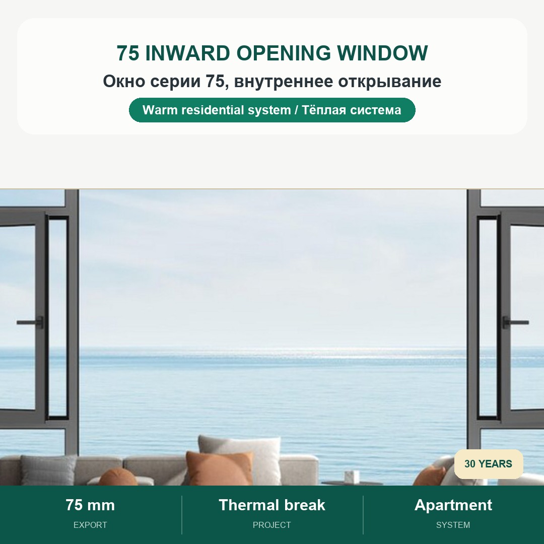 75 Inward Opening Window product board